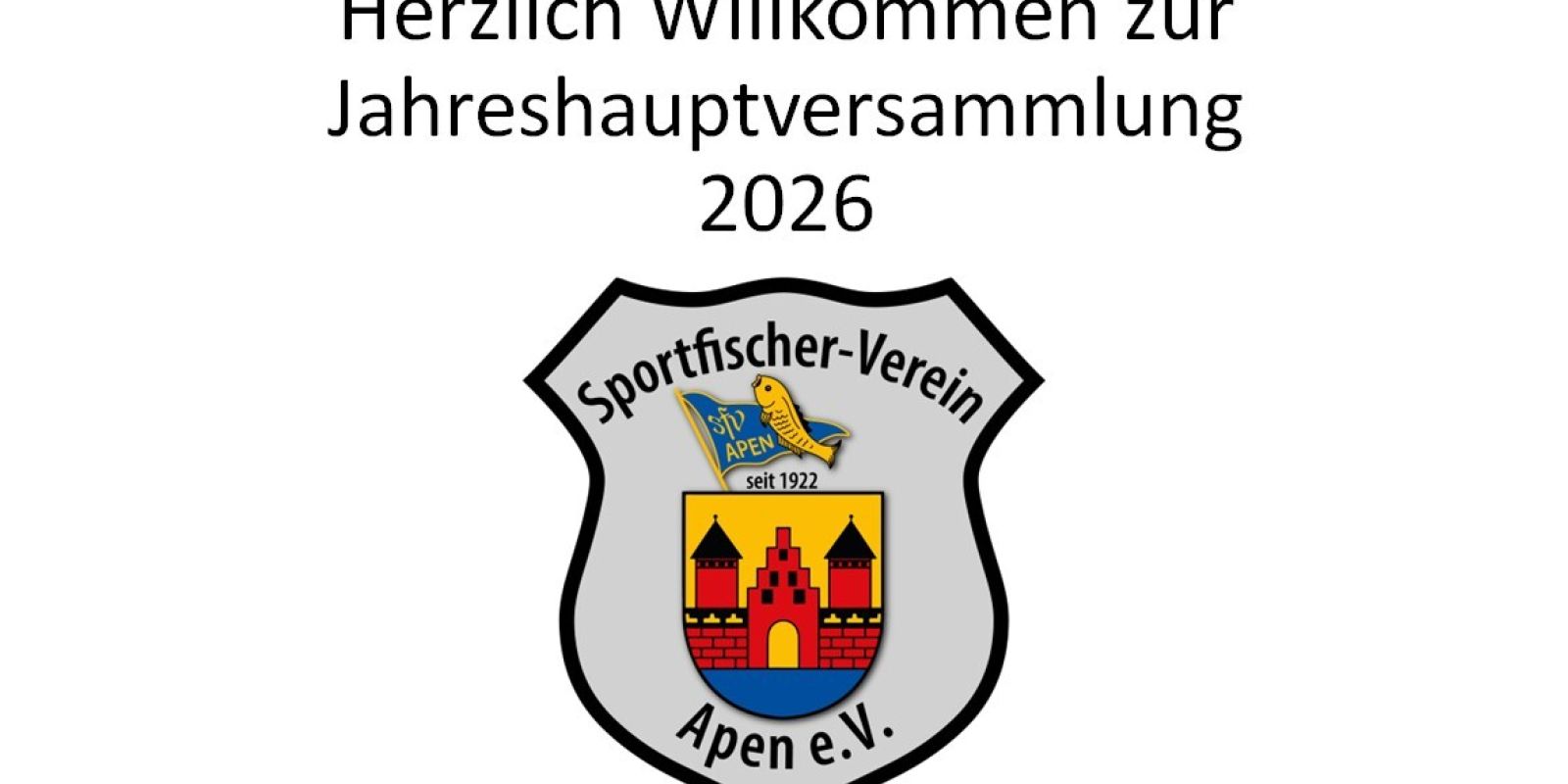 Sportfischer-Verein Apen e.V. lädt zur Jahreshauptversammlung 2026 ein