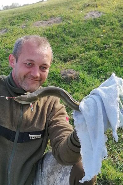 Holger Fröhlich mit Aal