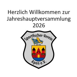 Sportfischer-Verein Apen e.V. lädt zur Jahreshauptversammlung 2026 ein